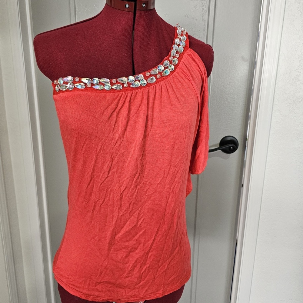 ✨ Deb One Shoulder Embellished Top NWT